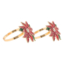 POINSETTIA СЕТ 2 БР. КОЛЕДНИ ПРЪСТЕНИ ЗА САЛФЕТКИ 4.5 СМ