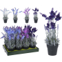 LAVENDER ИЗКУСТВЕНО РАСТЕНИЕ - ЛАВАНДУЛА В КАШПА 40 СМ АСОРТИ