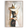 RELAXED COWGIRL КАРТИНА С РАМКА 78/118 СМ