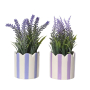 SPRING LAVENDER ИЗКУСТВЕНО РАСТЕНИЕ ЛАВАНДУЛА В ПОРЦЕЛАНОВА КАШПА 18 СМ АСОРТИ
