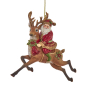 SANTA RIDE FLYNG DEER КОЛЕДНА ИГРАЧКА ЗА ЕЛХА 13/4.5/13.5 СМ