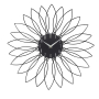 SUNFLOWER СТЕНЕН ЧАСОВНИК С БЕЗШУМЕН МЕХАНИЗЪМ D:50 CM