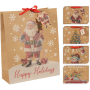 XMAS КОЛЕДНА ПОДАРЪЧНА ТОРБИЧКА 32/26/10 СМ АСОРТИ