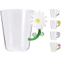 FLOWER ЧАША ЗА НАПИТКИ 410 МЛ 90х13.5х10.6СМ АСОРТИ