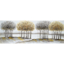 SHINY GOLD TREES КАРТИНА 150/55 СМ