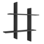 ЧЕРНА СТЕННА ЕТАЖЕРКА ЛУСИА 80/15/80 СМ