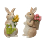 BUNNY СТАТУЕТКА ЗАЙЧЕ С КОШНИЦА ЦВЕТЯ 14.5 СМ АСОРТИ