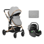 AMAIA LIGHT GREY 2024 ДЕТСКА КОЛИЧКА 3 В 1 С ТРАНСФ.СЕДАЛКА