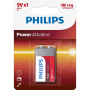 PHILIPS POWER ALKALINE AЛКАЛНА БАТЕРИЯ 9V