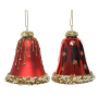 СЕТ 2 БР. КОЛЕДНИ ИГРАЧКИ ЗА ЕЛХА 8 СМ КАМБАНКИ