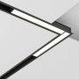 SLIM25 МАГНИТЕН LED ЪГЪЛ LUGANO LED 24W 3000K ЧЕРЕН