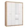 БЯЛ ЧЕТИРИКРИЛЕН ГАРДЕРОБ КАРТЕНА С ОГЛЕДАЛО 155/52/207,5 СМ