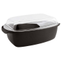 ROCK & ROSE BLACK СЪД ЗА ПЕЧЕНЕ С КАПАК 32х21СМ