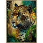 LEOPARD СТЪКЛЕНА КАРТИНА С РАМКА 50/70 СМ