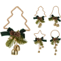 TREE VELVET КОЛЕДНА ДЕКОРАЦИЯ СЪС ЗВЪНЧЕТА 11/31 СМ АСОРТИ
