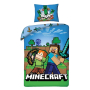 MINECRAFT ДЕТСКИ СПАЛЕН КОМПЛЕКТ ДВУЛИЦЕВ ПАМУК 2 ЧАСТИ
