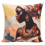 AFRICAN WOMAN ДЕКОРАТИВНА ВЪЗГЛАВНИЦА 60X60СМ