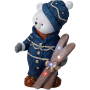 BEAR КОЛЕДНА СТАТУЕТКА МЕЧЕ СЪС СВЕТЕЩИ СКИ 24 СМ