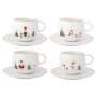 XMAS LET IT SNOW СЕРВИЗ ЗА КАФЕ 120МЛ 4 ЧАСТИ АСОРТИ