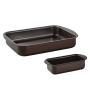 SAMB CHROMATICA ALUMINUM СЕТ ТАВИ ЗА ПЕЧЕНЕ 2 БР. 18x10, 31x23СМ