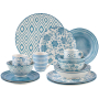 SANTORINI BLAU КОМБИНИРАН СЕРВИЗ ЗА ХРАНЕНЕ 30 ЧАСТИ