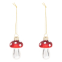 MUSHROOM СЕТ 2 БР. КОЛЕДНИ ИГРАЧКИ ЗА ЕЛХА ГЪБКИ 6 СМ
