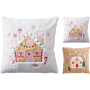 XMAS TEDDY ДЕКОРАТИВНА ВЪЗГЛАВНИЦА 45/45СМ  АСОРТИ