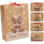 XMAS КОЛЕДНА ПОДАРЪЧНА ТОРБИЧКА 40/30/12 СМ АСОРТИ