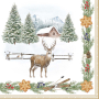 XMAS WHITE FOREST САЛФЕТКИ 33х33СМ
