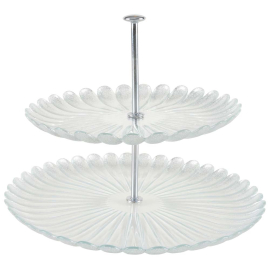 FLOWER POWER SILVER ПЛАТО НА НИВА 28х21 CM
