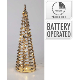 LED CONE СВЕТЕЩА КОЛЕДНА ДЕКОРАЦИЯ КОНУС 40 СМ