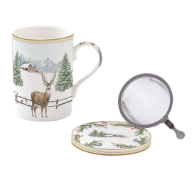 XMAS WHITE FOREST ЧАША ЗА ЧАЙ 350МЛ