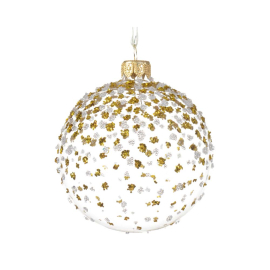 GOLDEN SPARKLE КОЛЕДНА ТОПКА 8 CM 138070