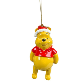 POOH SANTA HAT КОЛЕДНА ИГРАЧКА ЗА ЕЛХА 5.5/4/10 СМ