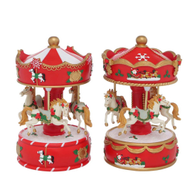 СВЕТЕЩА МУЗИКАЛНА КУТИЯ 10/17 СМ АСОРТИ