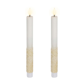 GLITTER СЕТ 2 БР. LED КОЛЕДНИ СВЕЩИ 24.5 СМ