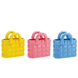 SPRING КЕРАМИЧНА ВАЗА ЧАНТА 19/13/20 СМ АСОРТИ