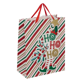 HO HO HO КОЛЕДНА ПОДАРЪЧНА ТОРБИЧКА 32 СМ