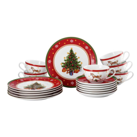 XMAS HR HAPPY WINTERTIME КОМБИНИРАН СЕРВИЗ ЗА КАФЕ 18 ЧАСТИ