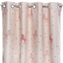 GLOW UNICORN  ПЛЪТНО ПЕРДЕ С КАПСИ 140/250СМ