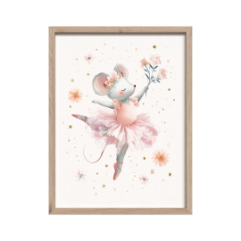 MOUSE BALLERINA КАРТИНА С РАМКА 30/40 СМ