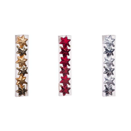 СЕТ 6 БР. ИГРАЧКИ ЗА ЕЛХА ЗВЕЗДИ 7.5 СМ АСОРТИ