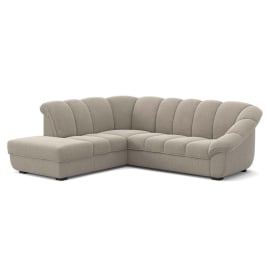 БЕЖОВА ЪГЛОВА ХОЛНА ГАРНИТУРА МАДЕЙРА С ДЕСЕН ПОДЛАКЪТНИК 222/260/88 СМ