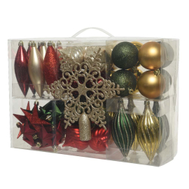 СЕТ 60 БР. КОЛЕДНИ ОРНАМЕНТИ