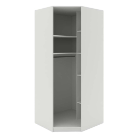 БЯЛ КОРПУС ЗА ЪГЛОВ ГАРДЕРОБ ЗА 1 ВРАТА ЮНИТ 91,1/91,1/210 СМ
