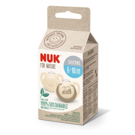 NUK FOR NATURE БИБЕРОН ЗАЛЪГАЛКИ СИЛ. 6-18 2БР. КРЕМ