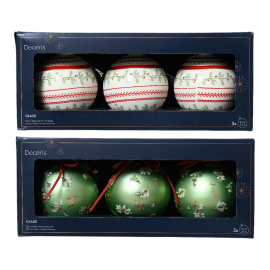 СЕТ 3 БР. КОЛЕДНИ ТОПКИ 8 CM АСОРТИ