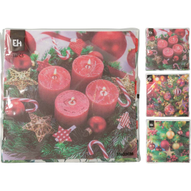XMAS КОЛЕДНИ САЛФЕТКИ 33/33 СМ 16 БР. АСОРТИ