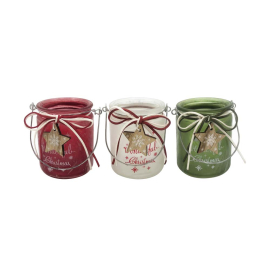 CHRISTMAS JOY КОЛЕДНА ПОСТАВКА ЗА СВЕЩ 8/10 СМ АСОРТИ