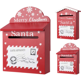 КОЛЕДНА ПОЩЕНСКА КУТИЯ 20/10/9.5 СМ АСОРТИ